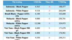 Giá tiêu hôm nay 16/1/2026: Quay đầu giảm