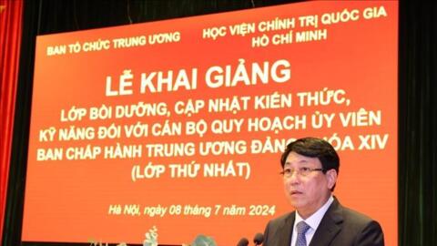 Khai giảng lớp bồi dưỡng cán bộ quy hoạch Ủy viên Ban Chấp hành Trung ương Đảng khóa XIV