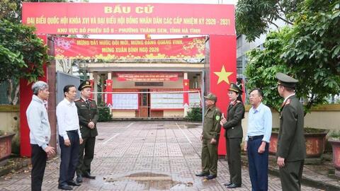 Công an Hà Tĩnh chủ động từ sớm, giữ vững địa bàn bầu cử