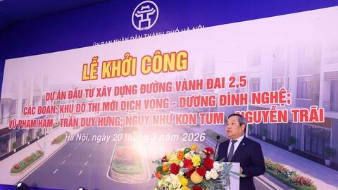 Hà Nội: Khởi công 2,26km đường Vành đai 2,5, giảm tải cho Vành đai 2, Vành đai 3