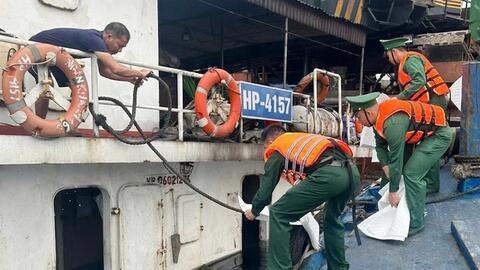 Xử lý kịp thời sự cố chìm tàu tại Cảng Quốc tế Long Sơn
