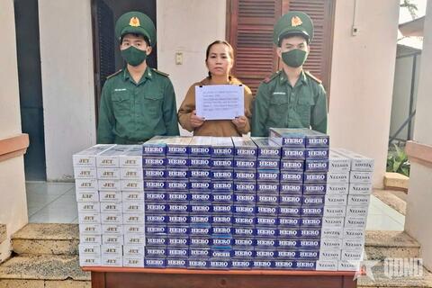 Biên phòng An Giang: Liên tiếp bắt giữ các vụ vận chuyển thuốc lá ngoại nhập lậu