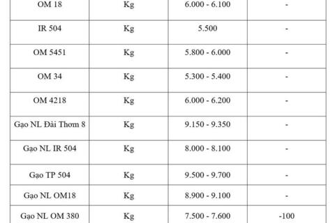 Giá lúa gạo hôm nay ngày 6/3/2026: Gạo xuất khẩu giảm nhẹ