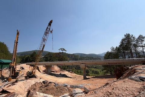 Cầu cạn trên đèo Mimosa Đà Lạt trước ngày thông xe