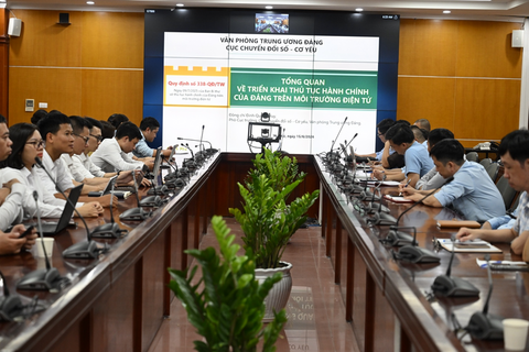 Hội nghị triển khai thủ tục hành chính của Đảng trên môi trường điện tử