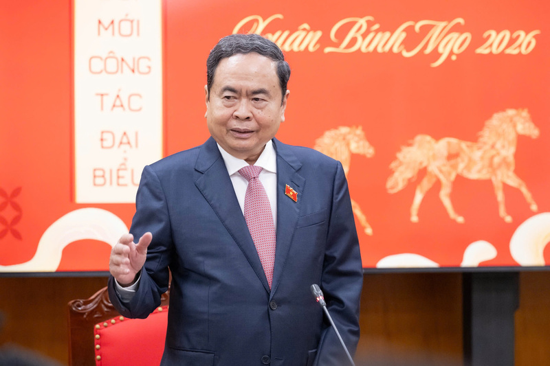 Chủ tịch Quốc hội Trần Thanh Mẫn phát biểu tại cuộc làm việc với Ủy ban Công tác đại biểu. Ảnh: VPQH