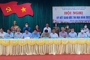 Các đơn vị cao su Tây Nguyên ký kết giao ước thi đua năm 2022