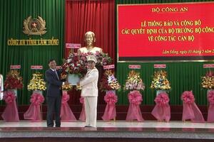Lâm Đồng có tân Giám đốc và Phó Giám đốc công an tỉnh