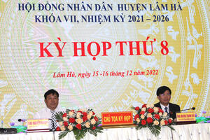 HĐND huyện Lâm Hà khóa VII khai mạc kỳ họp thứ tám