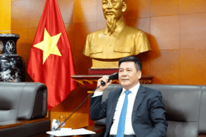 Bộ trưởng Nguyễn Hồng Diên điện đàm với Bộ trưởng Kinh doanh và Thương mại Anh