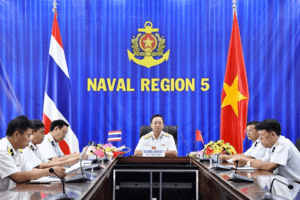 Vùng 5 Hải quân Việt Nam điện đàm trực tuyến với Vùng 2 Hải quân Thái Lan