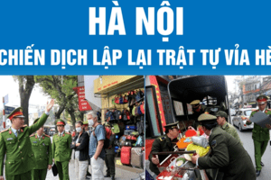 Hà Nội: Lập lại trật tự vỉa hè và mức xử phạt một số hành vi vi phạm lấn chiếm vỉa hè, lòng đường