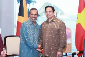 Thủ tướng Chính phủ Phạm Minh Chính gặp Thủ tướng Timor Leste Taur Matan