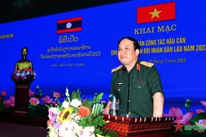 Tập huấn công tác hậu cần cho 80 cán bộ Quân đội nhân dân Lào