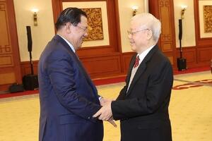 Thủ tướng Campuchia Hun Sen tái khẳng định quyết tâm củng cố quan hệ tốt đẹp giữa hai nước Campuchia-Việt Nam