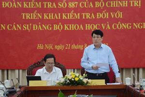 Đại tướng Lương Cường làm việc với Ban cán sự Đảng Bộ Khoa học và Công nghệ    ​