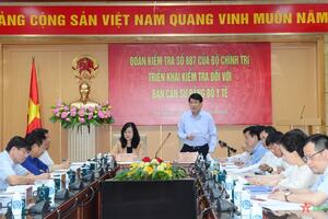 Đại tướng Lương Cường kiểm tra công tác cán bộ tại Ban cán sự Đảng Bộ Y tế