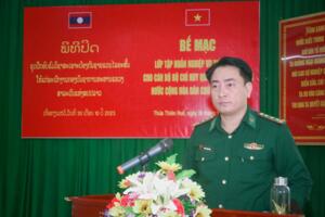 Thừa Thiên Huế: Bế mạc tập huấn nghiệp vụ Biên phòng cho cán bộ Quân đội nhân dân Lào