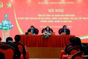 Ban Nội chính Trung ương tổng kết công tác ngành Nội chính Đảng và Ban chỉ đạo phòng, chống tham nhũng, tiêu cực cấp tỉnh năm 2023