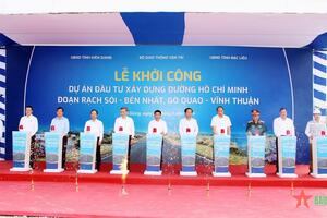 Bộ Giao thông vận tải khởi công Dự án đầu tư xây dựng Đường Hồ Chí Minh tại tỉnh Kiên Giang và Bạc Liêu