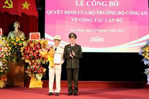 Công bố quyết định điều động, bổ nhiệm Phó Giám đốc Công an tỉnh Lai Châu