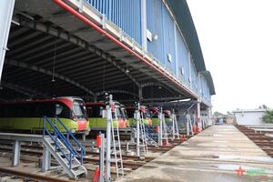 Tuyến đường sắt đô thị Nhổn- Ga Hà Nội đã hoàn thành 100% đoạn trên cao