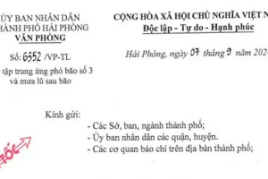 Hải Phòng: Yêu cầu người dân không ra khỏi nhà trước 20h00 ngày 7/9