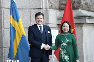 Phó Chủ tịch nước Võ Thị Ánh Xuân hội kiến Chủ tịch Quốc hội Thụy Điển
