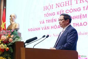 Thủ tướng Phạm Minh Chính dự hội nghị tổng kết năm 2024 của ngành văn hóa, thể thao và du lịch