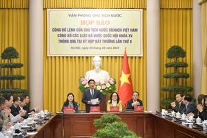 Công bố Lệnh của Chủ tịch nước về 3 luật vừa được thông qua