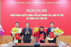 Điều động, bổ nhiệm 3 Phó trưởng Ban Chính sách, chiến lược Trung ương