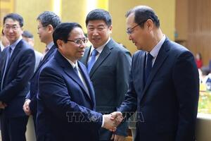 Thủ tướng Phạm Minh Chính tọa đàm với các doanh nghiệp Hàn Quốc 