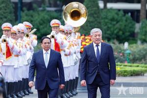 Thủ tướng Phạm Minh Chính chủ trì lễ đón Thủ tướng Kyrgyzstan