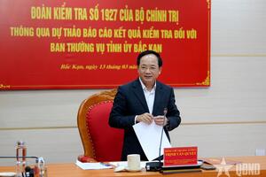 Đoàn kiểm tra của Bộ Chính trị làm việc với Ban Thường vụ Tỉnh ủy Bắc Kạn