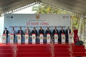 Quảng Nam: Khởi công dự án chống xói lở bờ biển Hội An 42 triệu euro
