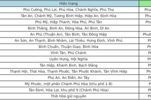 Chi tiết phương án sáp nhập xã, phường của tỉnh Bình Dương