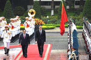 Thủ tướng Phạm Minh Chính chủ trì lễ đón Thủ tướng Tây Ban Nha Pedro Sánchez