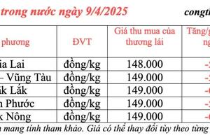 Giá tiêu hôm nay 9/4/2025, thị trường giảm mạnh