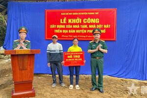 Ban CHQS huyện Phong Thổ: Giúp dân xóa nhà tạm, nhà dột nát