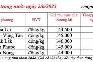 Giá tiêu hôm nay 2/6/2025: thị trường đi ngang
