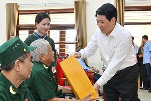 Chủ tịch nước Lương Cường thăm Trung tâm Điều dưỡng Thương binh Duy Tiên