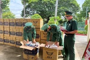Bắt giữ 15.000 bao thuốc lá lậu ở khu vực biên giới An Giang