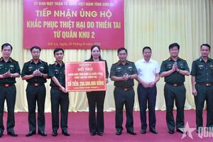Quân khu 2 hỗ trợ kinh phí giúp tỉnh Sơn La, Điện Biên khắc phục hậu quả thiên tai