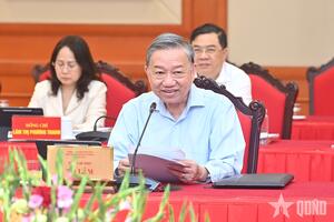 Tổng Bí thư Tô Lâm chủ trì cuộc làm việc của Bộ Chính trị với Ban Thường vụ Đảng ủy Chính phủ