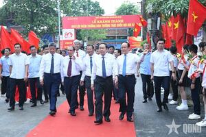 Chủ tịch Quốc hội Trần Thanh Mẫn dự Lễ khánh thành Khu lưu niệm Trưởng ban Thường trực Quốc hội Bùi Bằng Đoàn