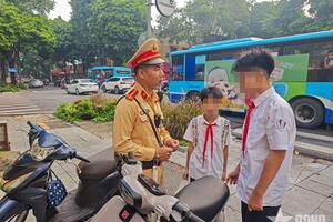 Hà Nội: Tăng cường xử lý vi phạm giao thông trong độ tuổi học sinh