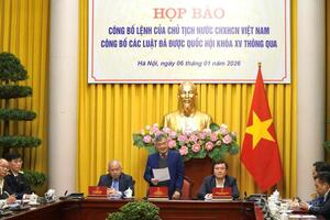 Công bố lệnh của Chủ tịch nước về các luật về thuế, đầu tư và thương mại điện tử