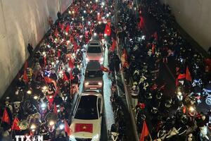 Người dân hân hoan ăn mừng U23 Việt Nam giành huy chương đồng U23 châu Á