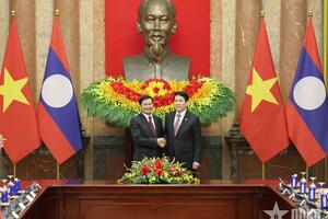 Chủ tịch nước Lương Cường hội kiến Tổng Bí thư, Chủ tịch nước Lào Thongloun Sisoulith