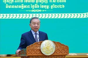 Quốc yến chào mừng Tổng Bí thư Tô Lâm và đoàn đại biểu cấp cao Việt Nam thăm cấp Nhà nước Vương quốc Campuchia